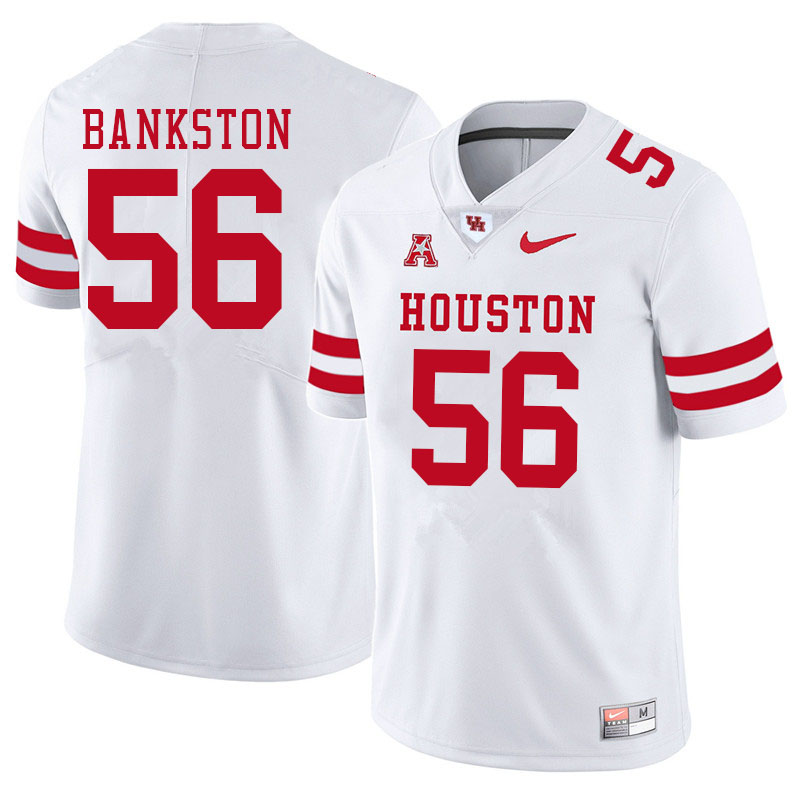 Men #56 Latrell Bankston Houston Cougars College Football Jerseys Sale-White - Click Image to Close